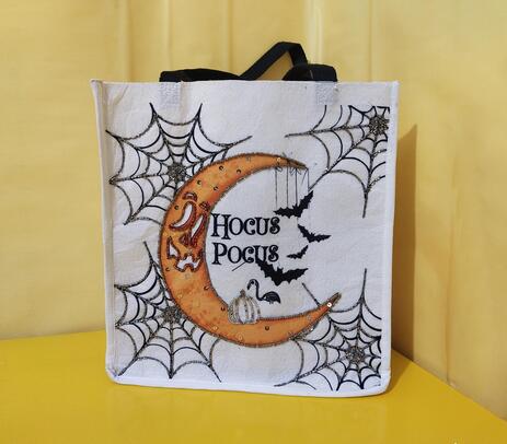 Hocus pocus halloween felt tote bag