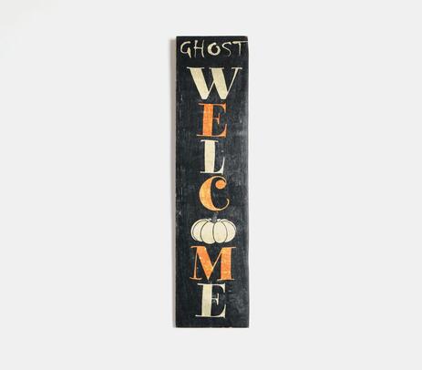 Typographic black halloween wall hanging