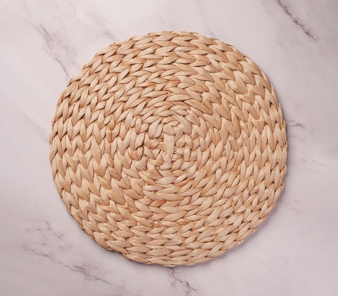Banana fibre sandbar round table mat