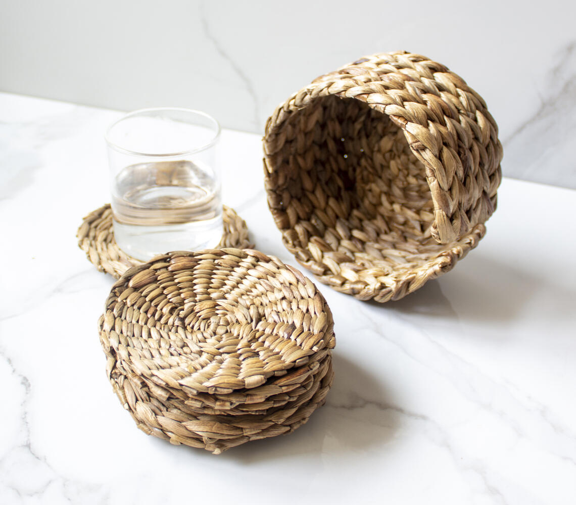 Water hyacinth nesting storage baskets