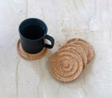 Ripple cork coasters