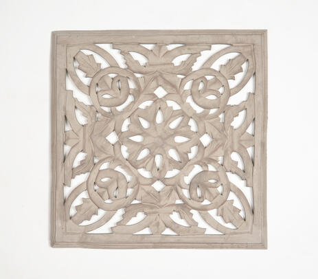 Medallion taupe wall plaque