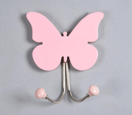 Butterfly-shaped wooden wall hook