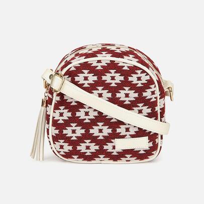 Handmade crossbody jacquard sling bag