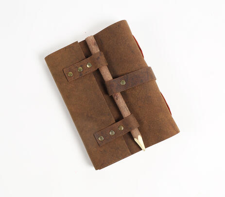 Handmade recycled paper & vintage leather journal