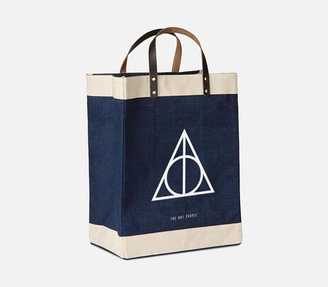 Harry potter hand stitched burlap bag