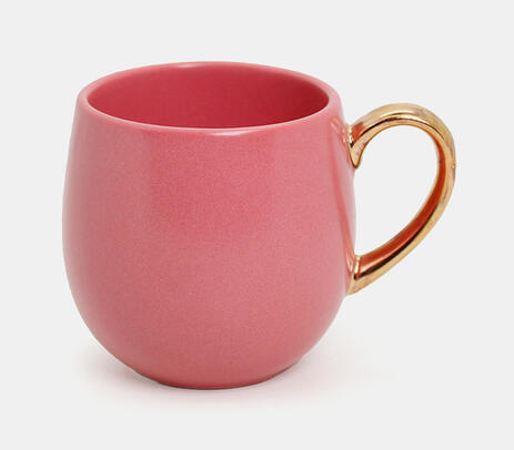 Porcelain matte-pink classic tea cup