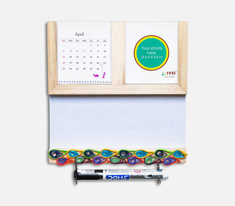 Wood & paper quilled whiteboard fridge magnet