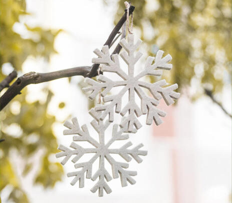 Christmas snowflake felt ornaments