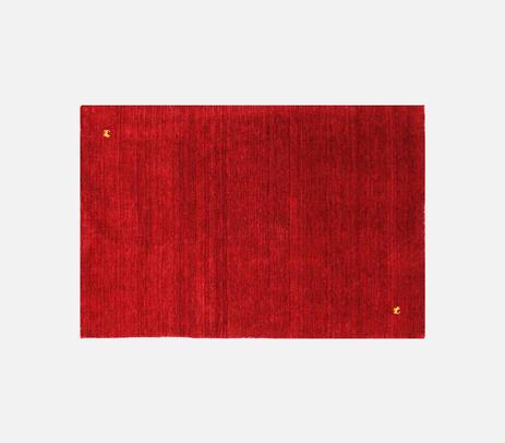 Handloom woolen solid red carpet