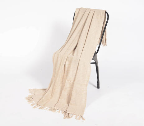 Handwoven textured throw