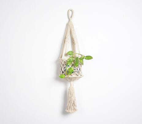 Macrame bohemian planter