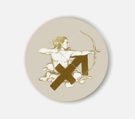 Sagittarius motif canvas wall art