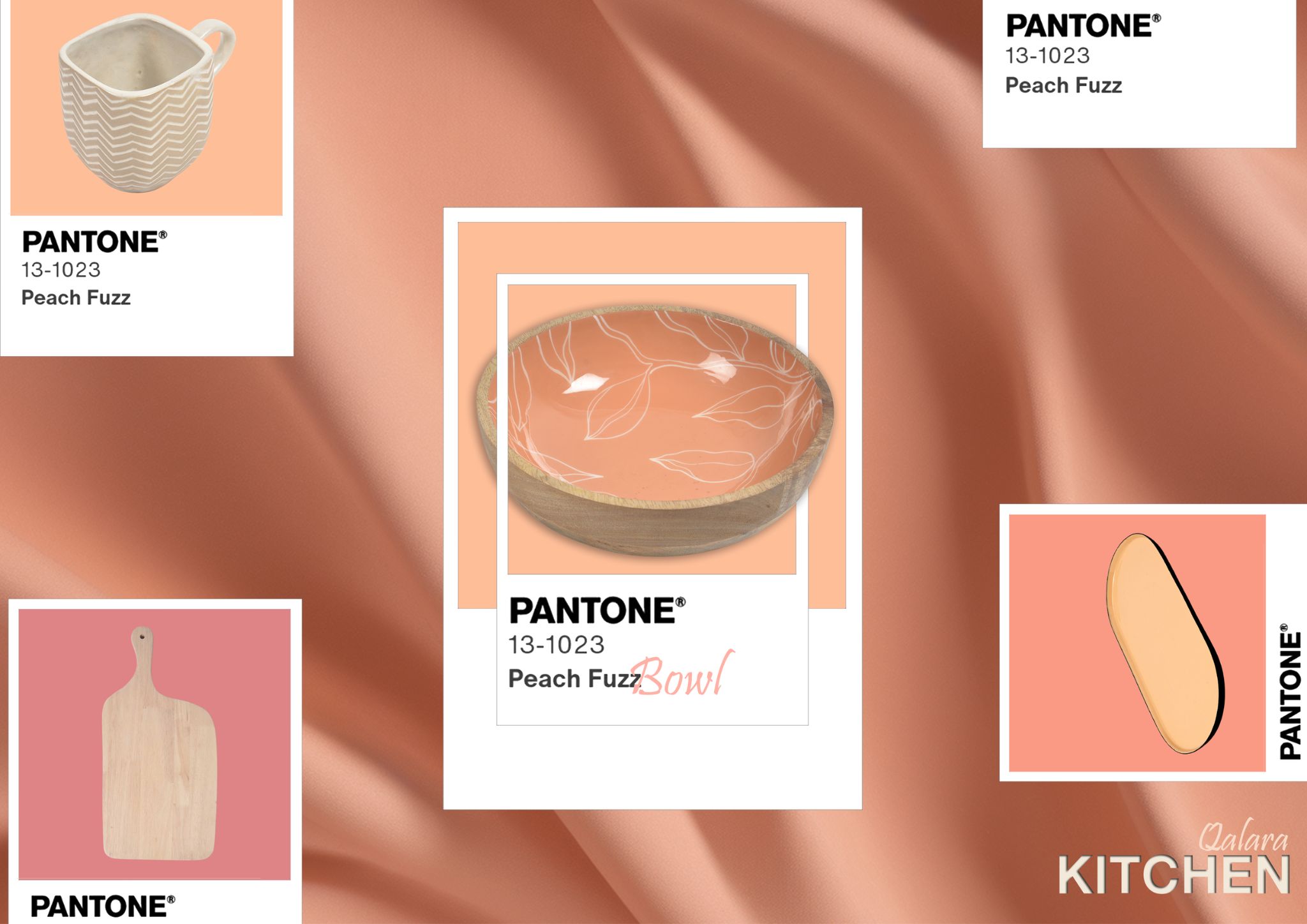 Qalara Kitchen Pantone Peach Fuzz