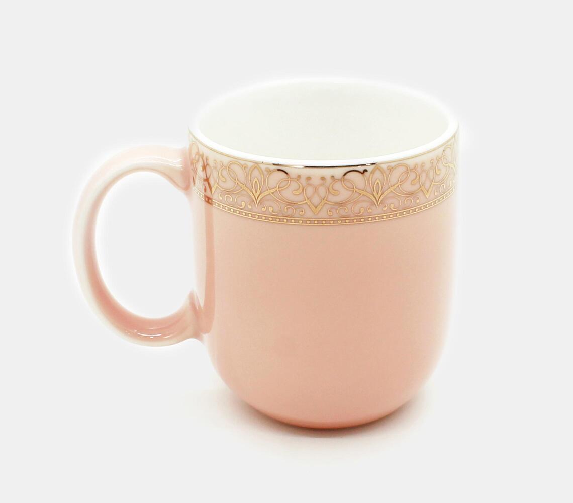 Luxe rimmed molded porcelain mug