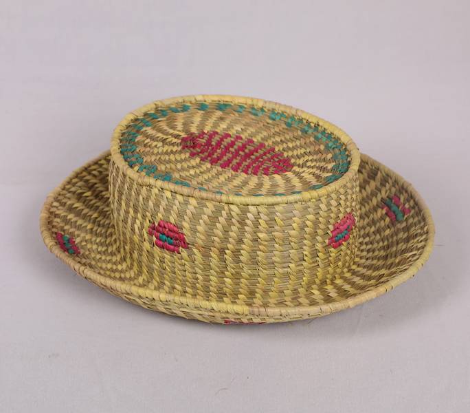 Decorative handmade sabai grass cap