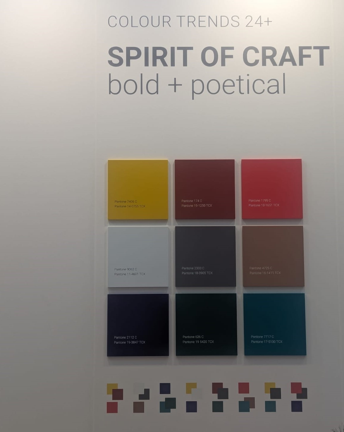 Color palette for 'Spirit of Craft' trend
