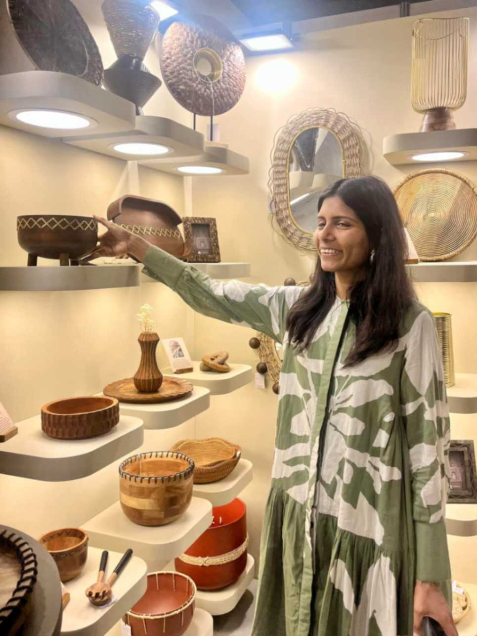 Founder Aditi Pany at Qalara's booth, Ambiente