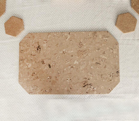 Hand cut cork placemats