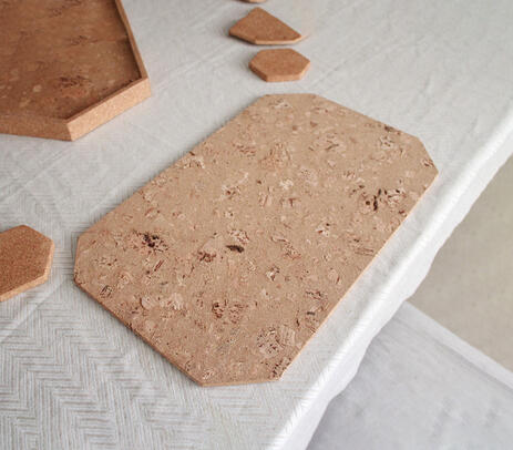 Hand cut cork placemats