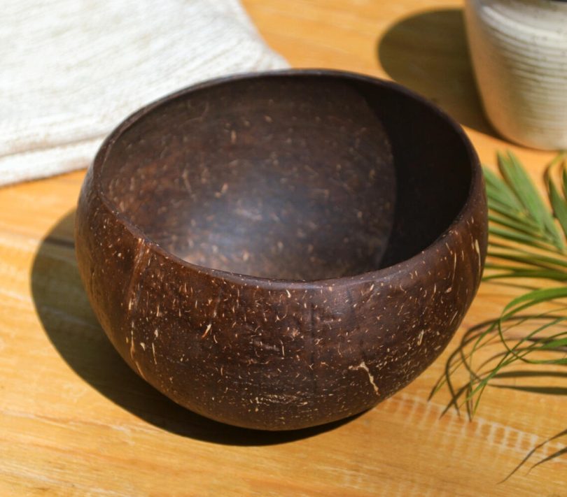 Handcrafted coconut shell bowl