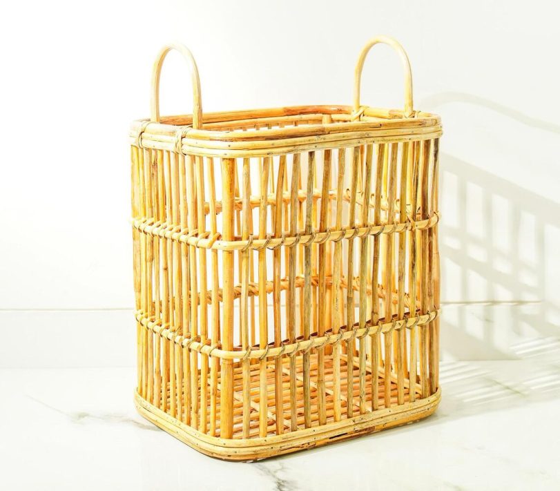 Rattan rectangular utility basket | Qalara