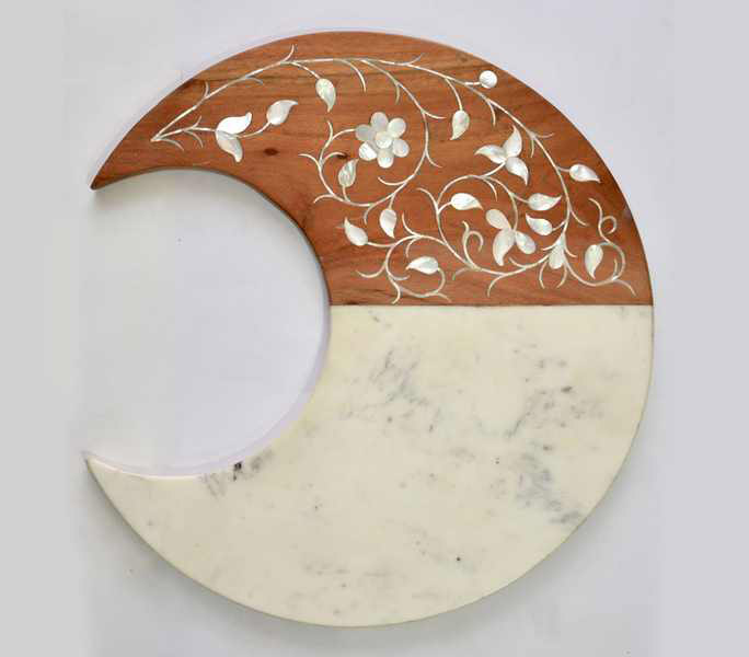 Marble inlay cheese board