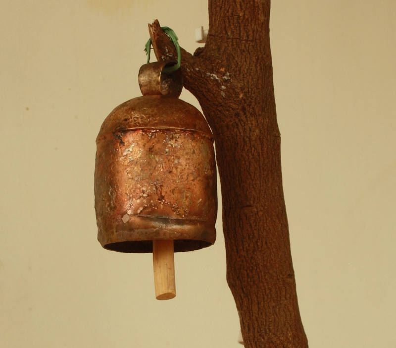 Handmade recycled iron coated bell
