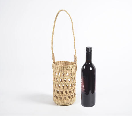 Woven kauna grass wine holder