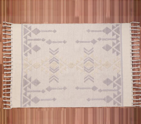 Handwoven cotton rug