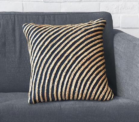 Handmade natural charcoal hemp cotton pillowcase